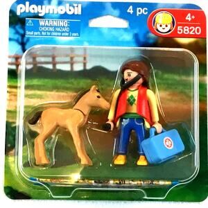 Playmobil 5820 Veterinarian Pony New in Package Ages 4+